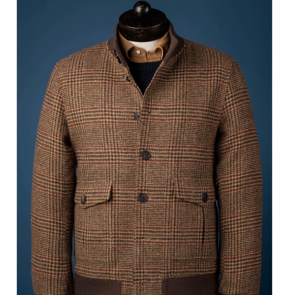 spier and mackay Other - Brown & Red Check - Flight Jacket- 40(Large)